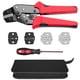 thumbnail image 1 of Kit de herramientas de crimpado con cable de bolsa Alicates de crimpado de trinquete con 4 troqueles Abanopi Engarzadoras de alambre, 1 of 7