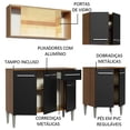 thumbnail image 4 of Cocina Integral Madesa Emilly Drive 169 cm Marrón/Negro, 4 of 10
