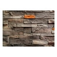 thumbnail image 2 of Tiptophomedecor Peel and Stick Wallpaper Wall Mural - Big Brown Slate Tiles - Removable Wall Decals, 2 of 3