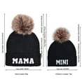 thumbnail image 3 of Rdhnmea 2Pcs Parent-Child Beanie Hat Mother  Kids Winter Warm Knit Hat Letter Embroidery Family Matching Crochet Cap for Boys Girls Mother Daughter Son, 3 of 3