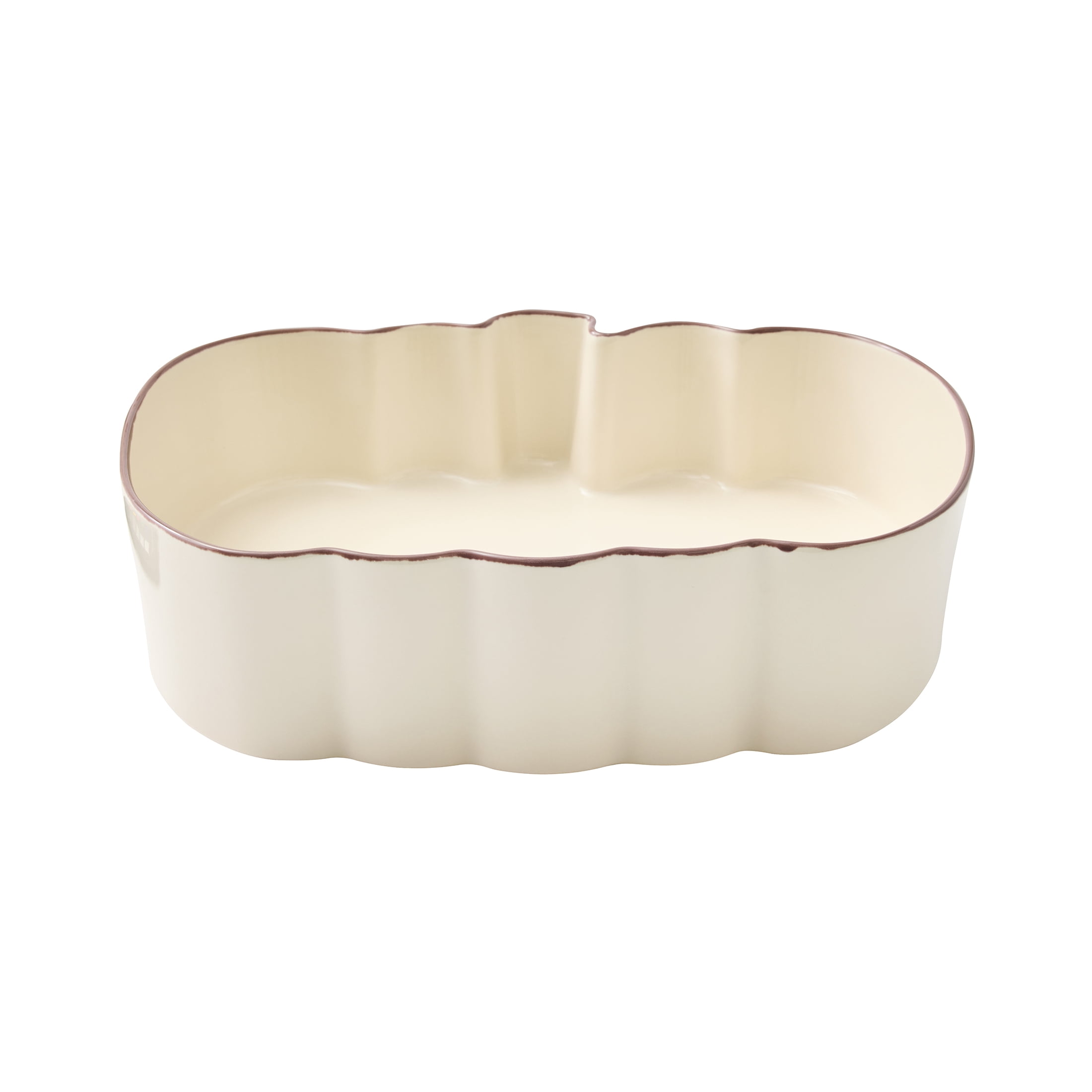 Better Homes & Gardens 10 in x 13 in Cream Figural Pumpkin Stoneware Baking Dish