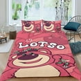 thumbnail image 2 of Oso Lotso Conjunto de sábanas temático, trío de piezas, cómodo y amigable con la piel, diseño único, regalo de decoración para el hogar para familiares, amigos y fans,173cm *218cm, 2 of 6