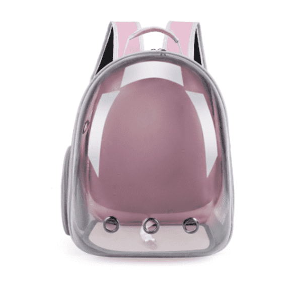 BESTSKY Cat Carrier,Anxiety-Relieving Transparent Window Cat Backpack,Comfortable 360°Breathable Mesh Cat Backpack Carrier,Expandable Space Cat Bag,Pink