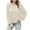 Beige, variant on d Women Merry Christmas Crew Neck Sweater - Long Sleeve Letter Print Loose Knitted Pullover Red, XL