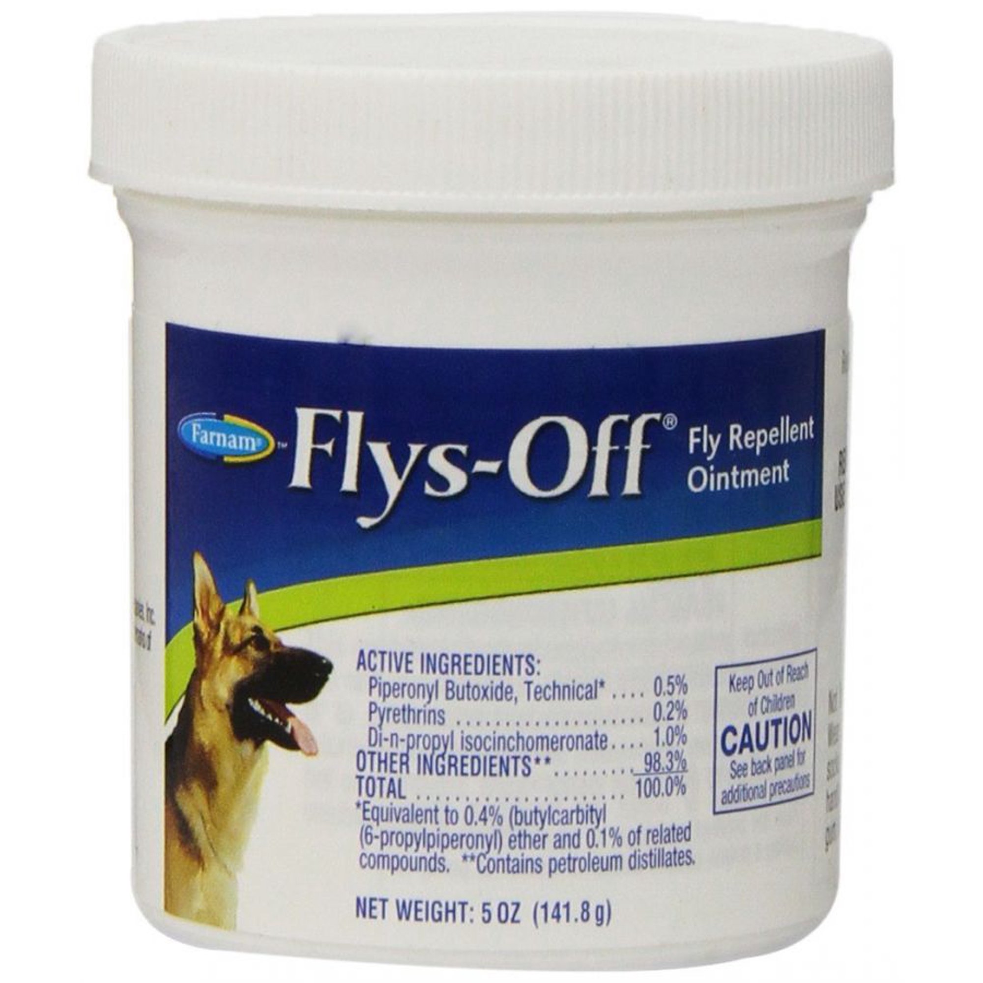 Farnam Flys-Off Fly Repellent Ointment for Dogs Kills Flies on Contact, 5 oz