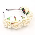 thumbnail image 2 of JZK® Beige Rose Damen Mädchen Garland Blumen Blumenkrone Kranz Tiara Blumen Haarreif Haarband Haar Band Kopfband Blumenstirnband für Hochzeit Braut Brautjungfer Party Festival etc. (Beige) Vhermosa LKX-1054-1, 2 of 6