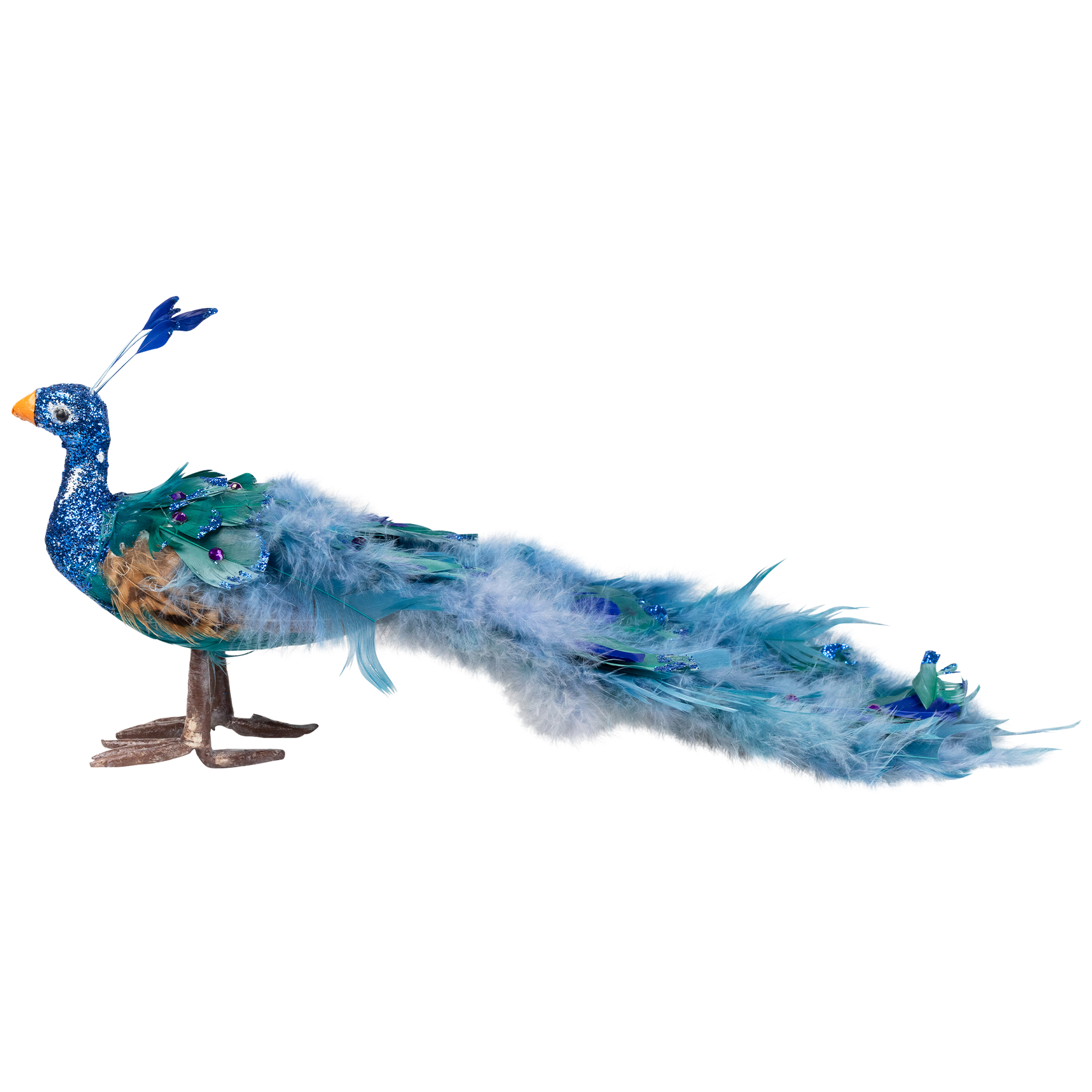 Northlight 13" Peacock Bird with Closed Tail Feathers Christmas Ornament - Green