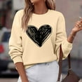 thumbnail image 4 of Sweatshirts for Women Crewneck Long Sleeve Loose Fit Tops Printed Fashion Tops, 4 of 6