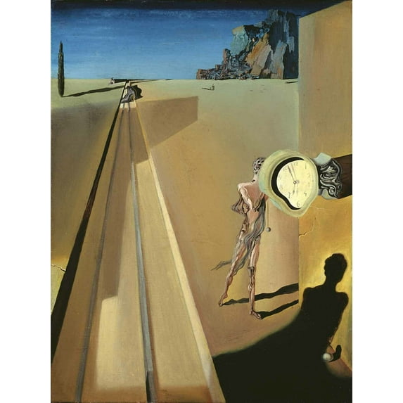 Salvador Dali Premature Ossification Of A Railroad - Canvas OR Print Wall Art