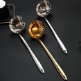 thumbnail image 4 of Stainless steel metal Soup Ladle with Round strainer,Ergonomic Handle Soup Ladles,Stews & Sauces - Heavy-Duty,Heat-Resistant,Rust-Proof & Dishwasher Safe Kitchen Utensil for Cooking(1.2mm Silver), 4 of 9