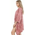 thumbnail image 3 of HAPPY BAY Women's Duster Front Open Cardigans Vintage Kimono L-XL Pink, Palm Tree, 3 of 5
