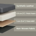 thumbnail image 7 of LEDREM Folding Storage Ottoman Bench, 30-Inch Synthetic Leather Seat with 660 lb Capacity, Thick Foam Cushion, Multi-Use Footrest Storage Chest, Dark Gray, 7 of 7