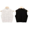 thumbnail image 1 of Señoras De Encaje De Cuello Alto Cuello Falso Media Blusa Cuello Elegante Sin Mangas Jersey Ropa Interior Cuello Falso, 1 of 6