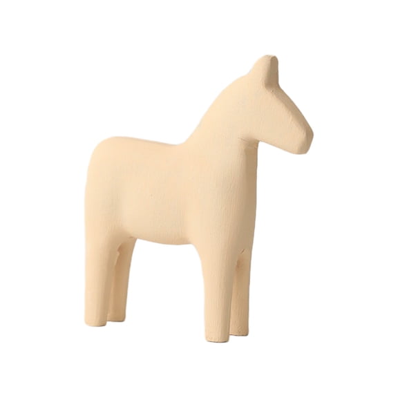 Swedish Dala Horse Decor, Unfinished Wood Horse Ornament Bulk Ornaments Small Traditional Statue Home Office Decoration