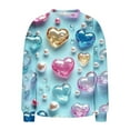thumbnail image 6 of Fewfanhot Women's Clothing Heart Graphic Printed Fall Sweaters Cute Long Sleeve Pullover Jumper Crew Neck Lightweight Sweater, 6 of 6