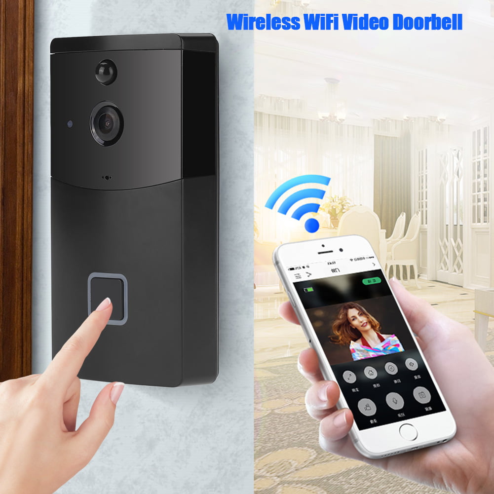 Tebru Video Doorbell,Wireless WiFi Doorbell Video Camera Phone Ring