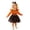 Orange, variant on Tisuna Kids Halloween Outfit Set For Girls Cute Pumpkin Print Long Sleeve Romper And Suspender Skirt 2 Pieces Halloween Going Out Street Clothing Set With Headband For Age 0-18 Months