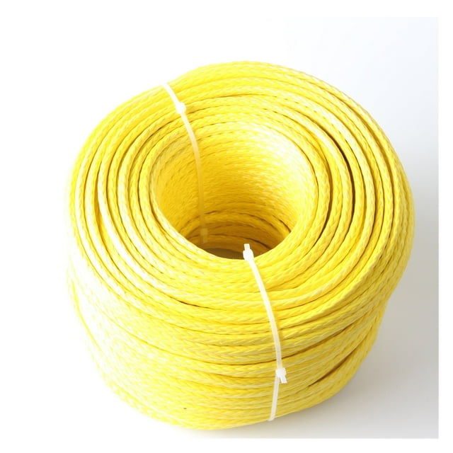 2865LBS Synthetic Winch Line Cable Rope Hollow Braid 4mm 50M 12 Strands Sailboat Winch Towing Ropes