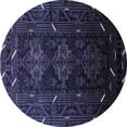 thumbnail image 1 of Ahgly Company Indoor Round Oriental Blue Industrial Area Rugs, 4' Round, 1 of 4