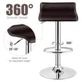 thumbnail image 6 of Giantex Bar Stools Set of 2 Adjustable Swivel Pu Leather Backless Stool with Air-Lift Handle, Footrest, Chrome Base, Modern Style for Living Room, Kitchen and Bar, Counter Height Pub Chairs(Coffee), 6 of 8