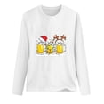 thumbnail image 3 of Womens Sweatshirt Merry Christmas Beer Graphic Tee Long Sleeve Creneck Casual Pullover Shirt Holiday Gift Tops, 3 of 3
