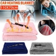 thumbnail image 3 of Car Heated Blanket Warm 12V Artificial Fleece Temperature Control Heating Blanket for Winter Camping Outdoor, 3 of 8