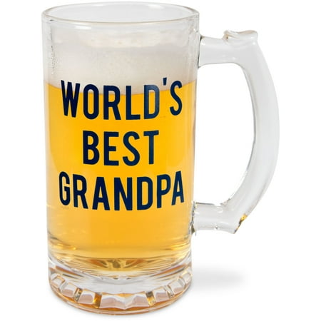 Pavilion - World's Best Grandpa - 16 oz Glass Beer (Best Beer Glasses In The World)