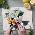 thumbnail image 2 of CounterArt Spring Cow 3mm Tempered Glass Cutting Board 10" by 8", 2 of 7