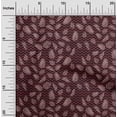 thumbnail image 2 of oneOone Silk Tabby Maroon Fabric Leaf With Chevron Craft Projects Decor Fabric Printed By The Yard 42 Inch Wide, 2 of 5