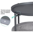 thumbnail image 6 of Round Sofa Side Table End Table with Storage Fabric Basket for Living Room Bedroom Removable Tabletop Home Nightstand, Gray, 6 of 8