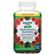 Equate Multivitamin Gummies for General Health, Natural Fruit, 300 Count
