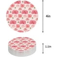 thumbnail image 1 of FMSHPON Pink Flower Blooming Chrysanthemum Set of 8 Round Coaster for Drinks, Absorbent Ceramic Stone Coasters Cup Mat with Cork Base for Home Kitchen Room Coffee Table Bar Decor, 1 of 6