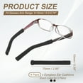 thumbnail image 2 of Cojín para orejas de gafas Uxcell 2.95 In, 4 pares de sujetadores suaves de orejas de algodón, antideslizantes y cómodos, cojines elásticos para brazos de gafas, puntas de templo, Negro/Marrón, 2 of 7