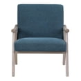 thumbnail image 4 of Weldon Armchair in Azure Blue Fabric with Brushed Grey Finished Frame, 4 of 7