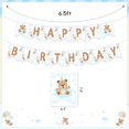 thumbnail image 5 of Bear Theme Birthday Decorations Banner, Cute Bear Happy Birthday Banner Photo Booth Props for Girls Boys Birthday Party Supplies Decorations, 5 of 7