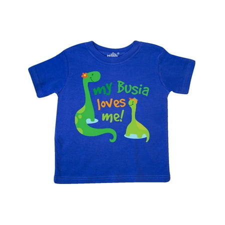 

Inktastic My Busia Loves Me Grandson Dinosaur Gift Toddler Boy Girl T-Shirt
