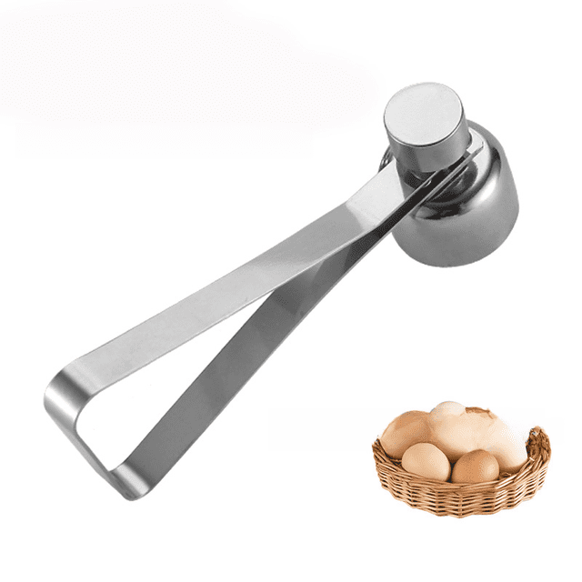 Dispositivo de apertura rápida de huevos de acero inoxidable Dispositivo de apertura de cáscara de huevo de arroz glutinoso para el hogar Separador de cáscara de huevo creativo Dispositivo de