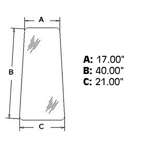 R52881 R54107 Case LH Door Rear Window 580K 580SK 580SL 580 SUPER L
