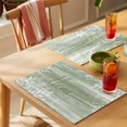 thumbnail image 4 of Vintage Sage Green Placemats Set of 4 Farmhouse Florals Leaf Coastal Sweet Place Mats Indoor Wipeable Table Mats Washable Cloth Dining Table Placemats for Kitchen Holiday Party Decor 13x19 Inch, 4 of 9