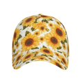 thumbnail image 2 of Yiaed Yellow Polka Dot Sunflower Print Cap Adjustable Size for Running Workouts and Outdoor Activities All Seasons, 2 of 5
