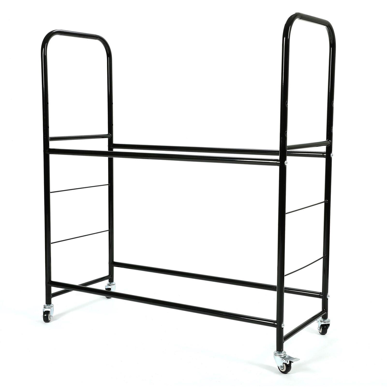 WALMANN Overhead Garage Storage Rail System - Heavy Duty Steel Ceiling Rack For Tote Bins