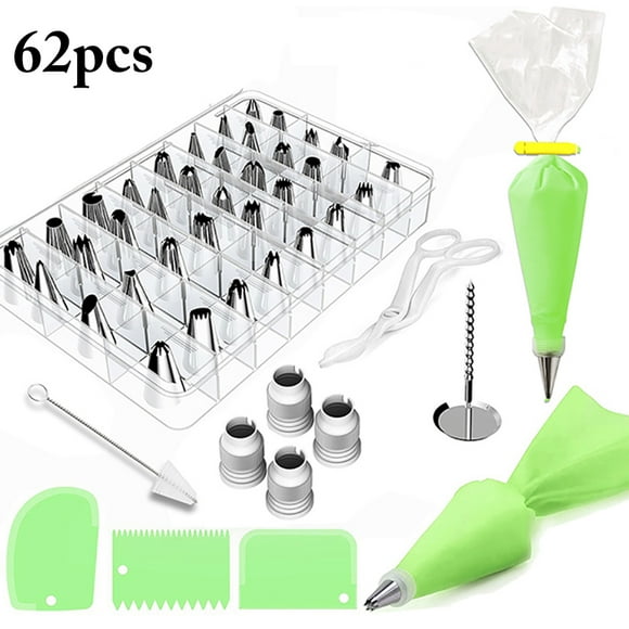 Coofit 62PCS Cake Decorating Supplies Kit Baking Supplies Frosting Tool Set for Cookies
