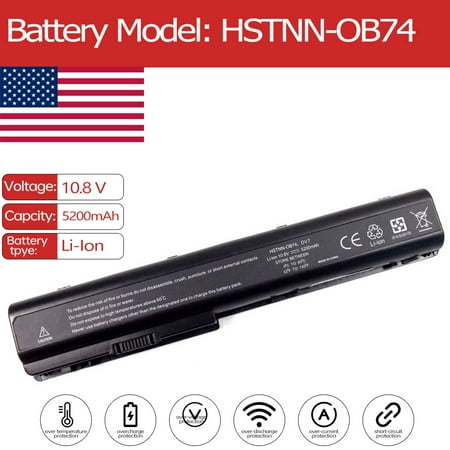 HSTNN-OB74 Laptop Battery for HP HDX X18-1280EP HDX X18-1020 HDX X18-1023 HDX X18-1013TX DV7-2020 HDX X18-1103TX HDX X18-1380 HDX X18T-1200 HDX X18T-1100 DV7-1017 HSTNN-C5O DV7-2104 DV7-2057 DV7-3190