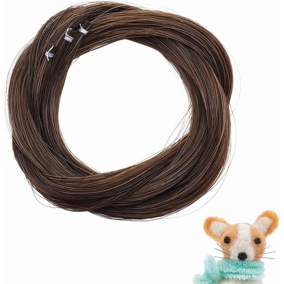 3 Pcs 31.4-33.4 inch Coconut Brown Natural Horse Hair
