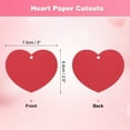 thumbnail image 2 of 100PCS Recortes de papel en forma de corazón rojo de 2.5 pulgadas con 100PCS de cinta para manualidades de San Valentín, 2 of 7