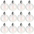 thumbnail image 1 of GOOHOCHY 12 bolas transparentes decorativas navideñas con burbujas perladas de colores., 1 of 7