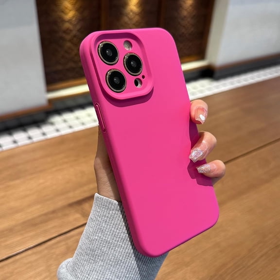 for iPhone 14 Pro Max Phone Case, Liquid Silicone Full Cover for Women Girls, Non Slip Shockproof with Camera Protection 6.7 inch Pitaya