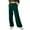 Army Green, variant on Chiccall Women's Stretch Wide Leg Pants Baggy Pleated Comfy Pants Casual High Elastic Waist Open Bottom Joggers Sweatpants with Pockets