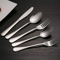 thumbnail image 2 of Silverware Set ,Flatware set ,30 Piece , Eating Utensils Set Stainless Steel Kitchen Tableware Cutlery, Includes Dinner Knives/Forks/Spoons/Teaspoons/Salad forks Service for 6 (Shiny Silver), 2 of 6