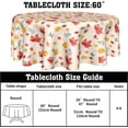 thumbnail image 2 of Watercolor Maple Leaves Table Cloth - Fall Floral Leaf Tablecloth Botanical Flowers Table Cover Round Plant Circle Table Clothes 60 Inch for Picnic Party Dining Room, 2 of 6